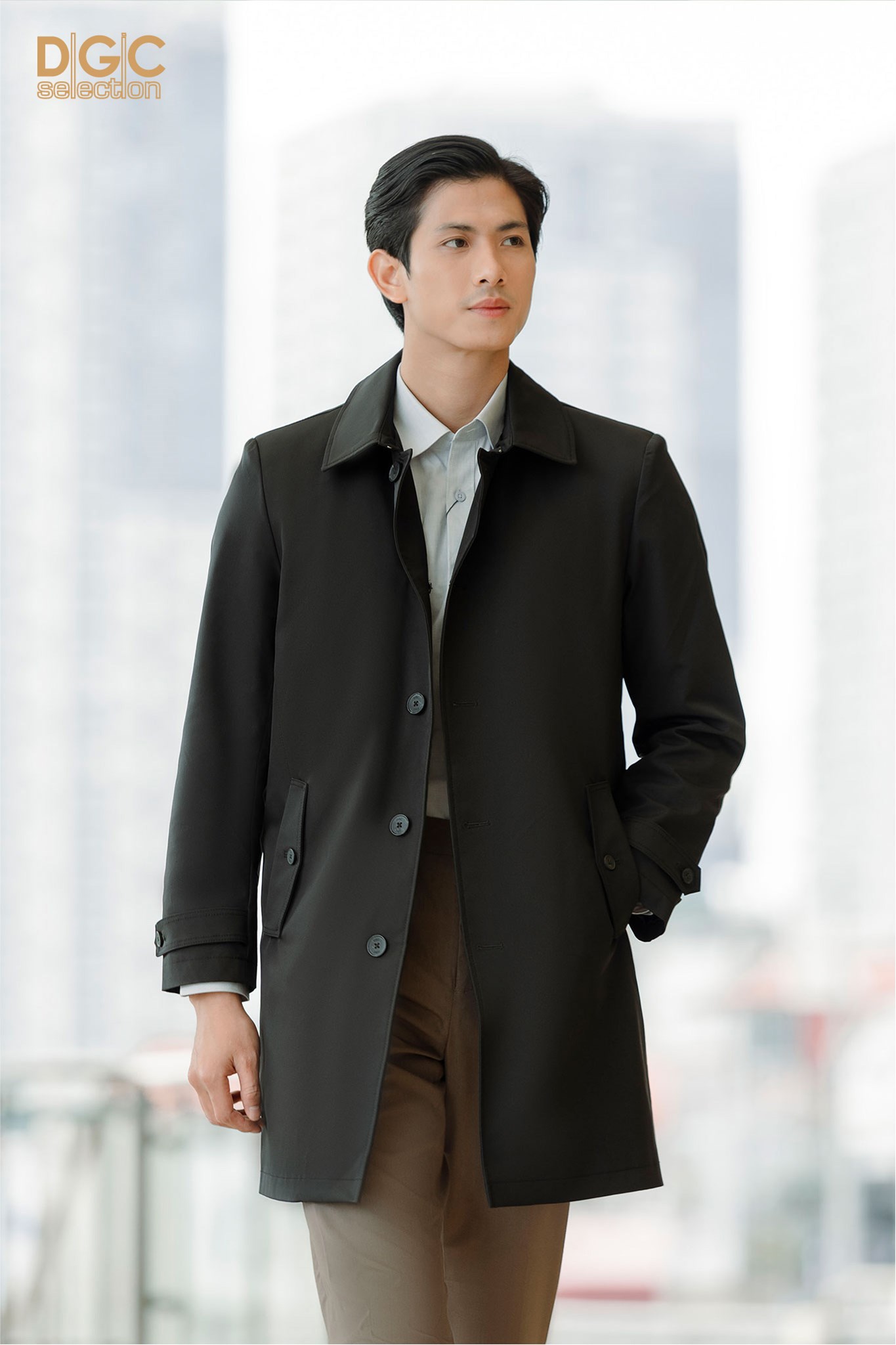 Ảnh của Áo măng tô 3 lớp dáng dài